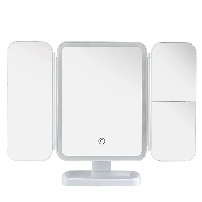 Espejo Luz LED Plegable Maquillaje