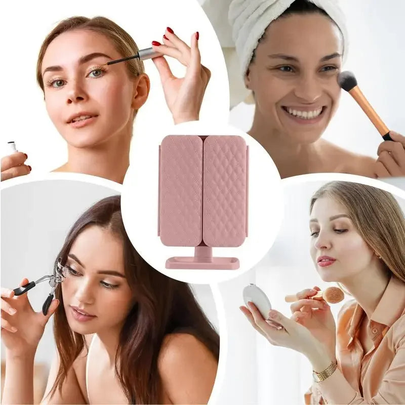 Espejo Luz LED Plegable Maquillaje