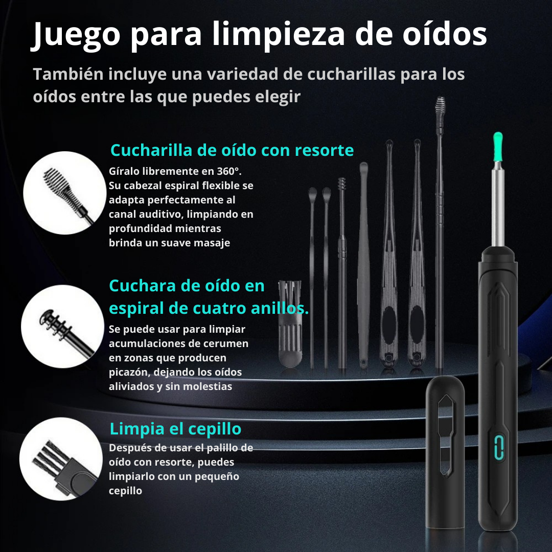 Limpieza de Oídos Inteligente con Cámara HD.