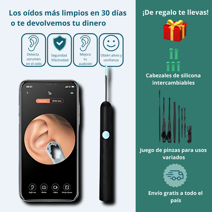 Limpieza de Oídos Inteligente con Cámara HD.